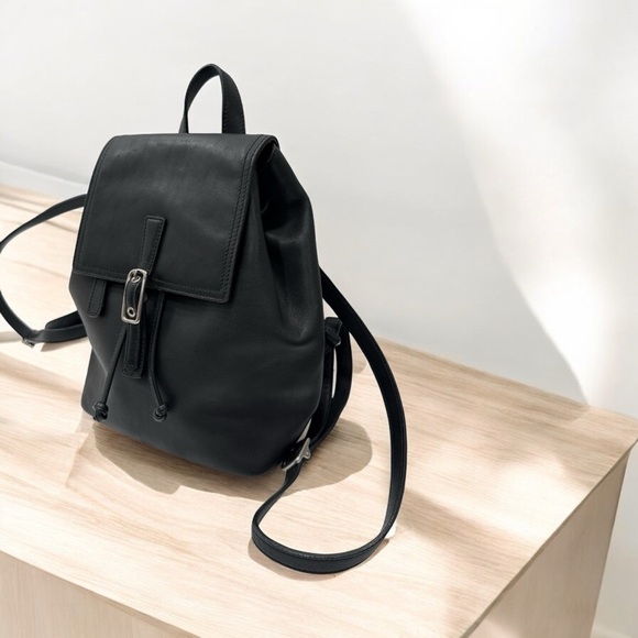 Coach Vintage Hampton Legacy Smooth Black Leather Backpack #9858 - Picture 13 of 14